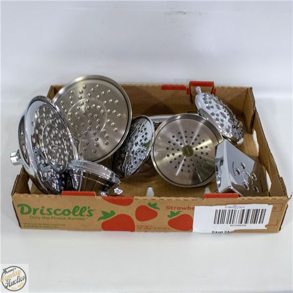 8 PIECE SHOWER HEADS - MOEN, UPC,