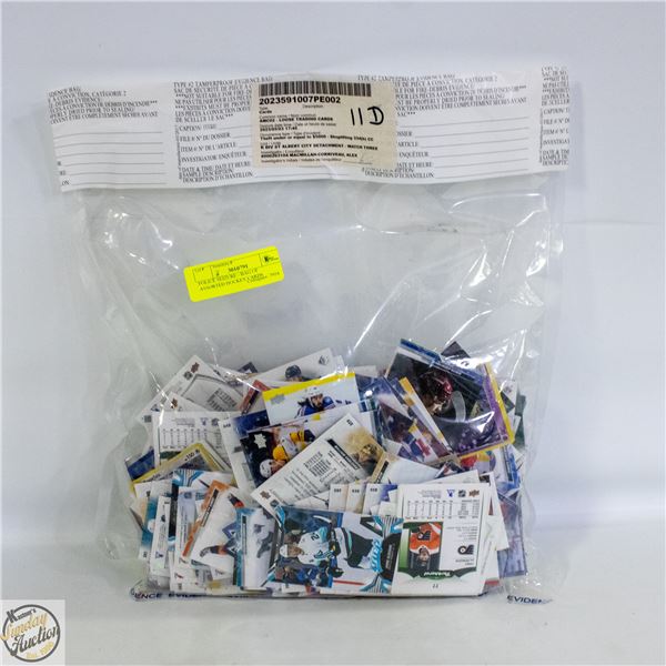POLICE SEIZURE - BAG OF ASSORTED HOCKEY CARDS
