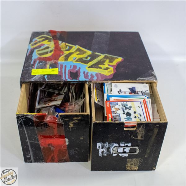POLICE SEIZURE -2 DRAWERS OF ASSORTED HOCKEY CARDS