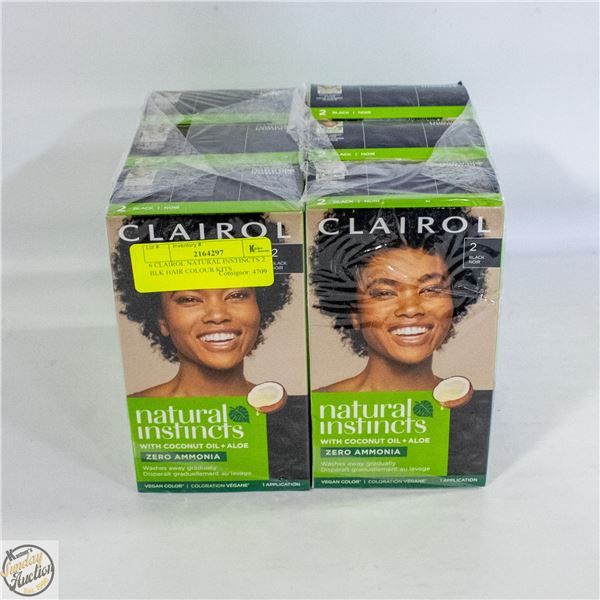 6 CLAIROL NATURAL INSTINCTS 2 BLK HAIR COLOUR KITS