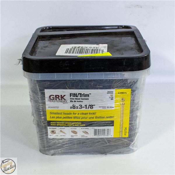 GRK FASTENERS SCREWS #8 X 3 - 1) 1/8 QTY 25 TOW0