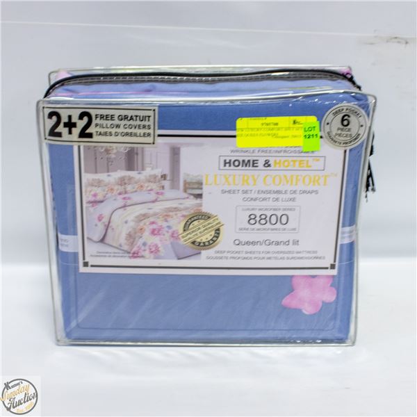 NEW LUXURY COMFORT SHET SET SIZE QUEEN FLOWERS