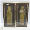 Image 1 : 2 VINTAGE BRASS RUBBING PICTURES FRAMED
