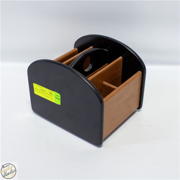 REMOTE TV CADDY WOOD WITH SPINNING BOTTOM