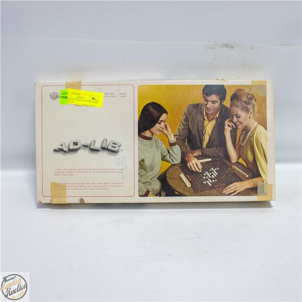 VINTAGE 1970 AD-LIB BOARD GAME COMPLETE
