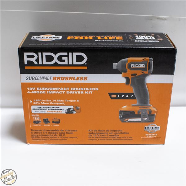 NEW RIDGID 10 VOLT SUB COMPACT BRUSHLESS