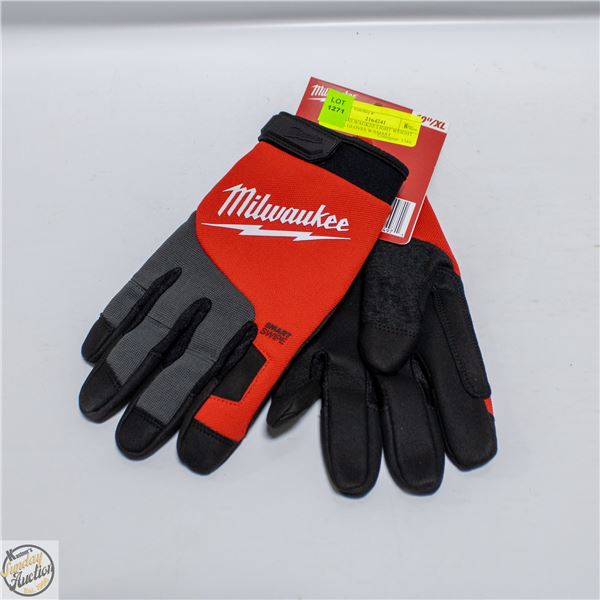 NEW MILWAUKEE LIGHT WEIGHT WORK GLOVES W/SMART