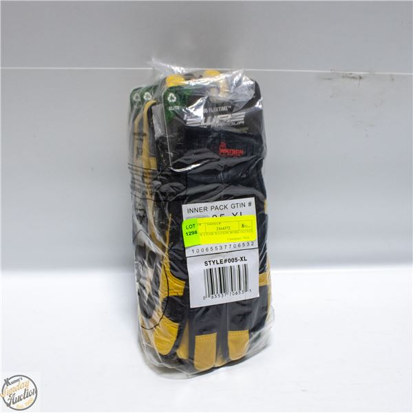 NEW 6 PAIR WATSON WORK GLOVES