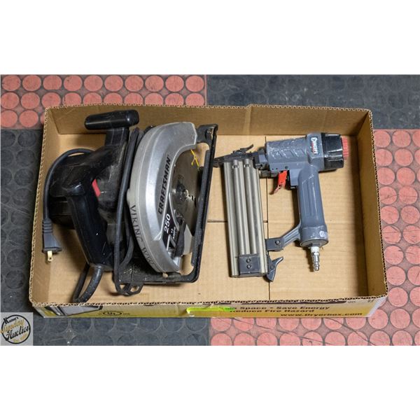BOX W/ CRAFTSMAN CURCULAR SAW AND