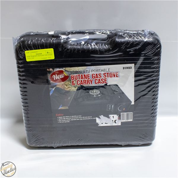 NEW 10,000 BTU BUTANE GAS STOVE AND CASE