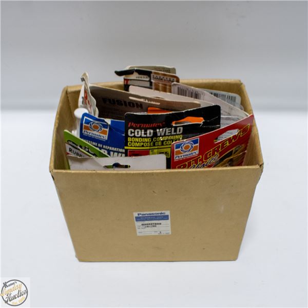 LOT OF VARIOUS CONTACT CEMENTS AND GLUES