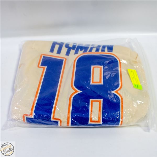 OILERS HYMAN #18 ALTERNATE CREAM JERSEY