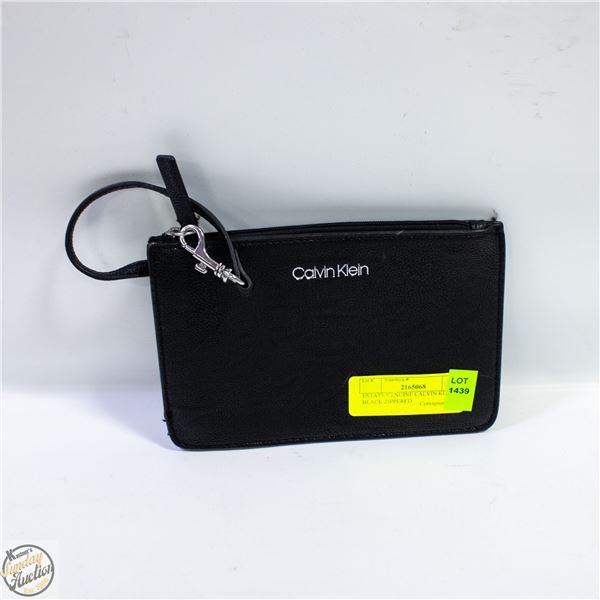 ESTATE GENUINE CALVIN KLEIN BLACK ZIPPERED