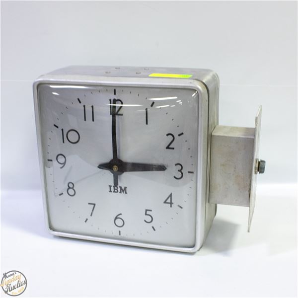 IBM ANALOG WALL MOUNT CLOCK DOUBLE SIDED