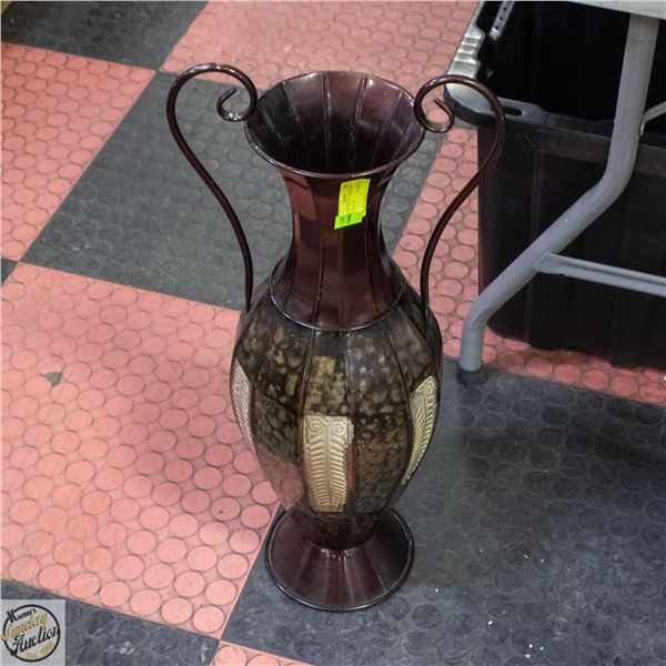 HOSLEY 26" TALL TONE TONE METAL VASE