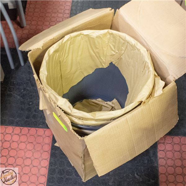 6 GSW GREY METAL WASTE GARBAGE CAN