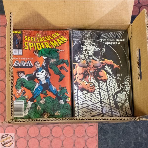 BOX OF ABOUT 150 USED OLD COMICS
