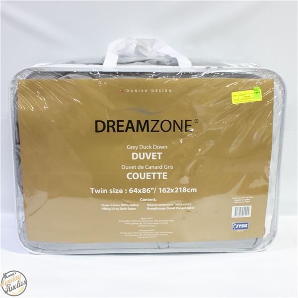 DANISH DESIGN DEVENT GREY DUCK DOWN TWIN SIZE