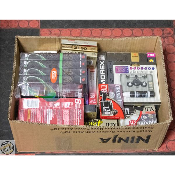 LOT OF NEW VHS/CASSETTE TO RECORD ON