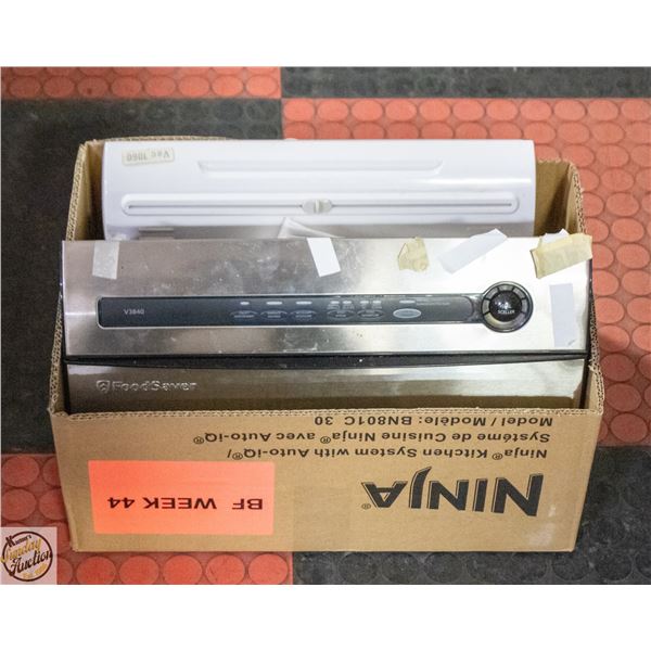 2 FOOD SAVERS MODELS V3800 & VAC1060 + MANUAL +