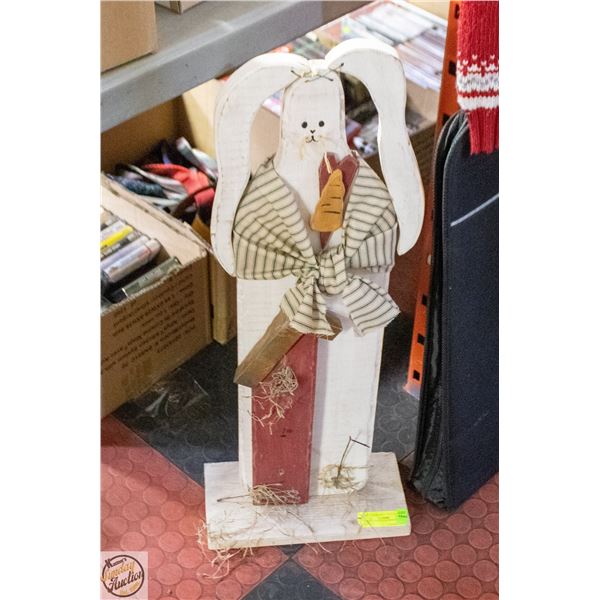 WOODEN EASTER BUNNY DECOR - 28" HIGH