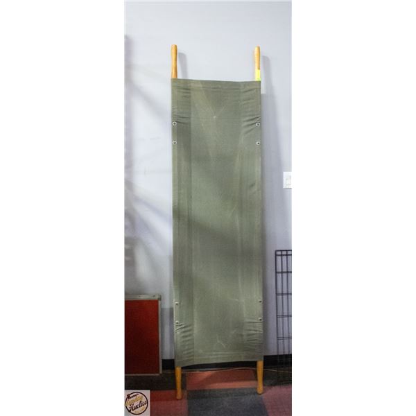 VINTAGE MILITARY MEDICAL STRETCHER H-6" W-22.5"