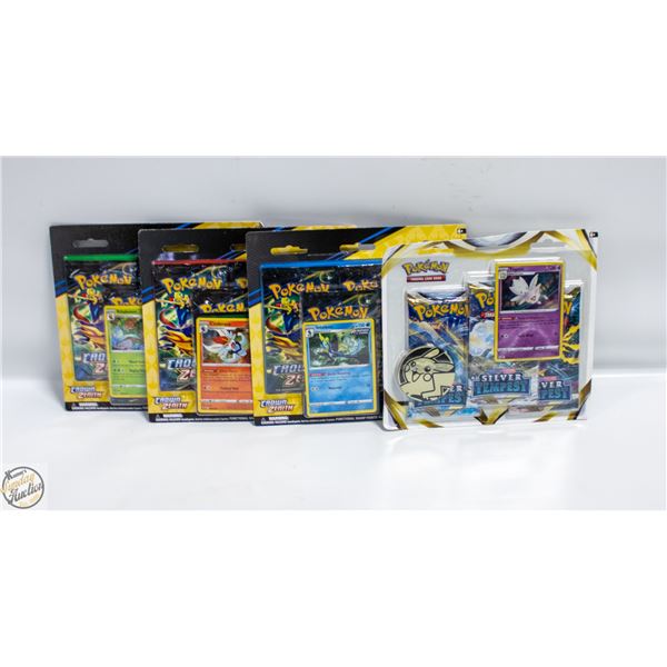 POLICE SEIZURE - 4 SEALED POKEMON 3 PACK BLISTERS