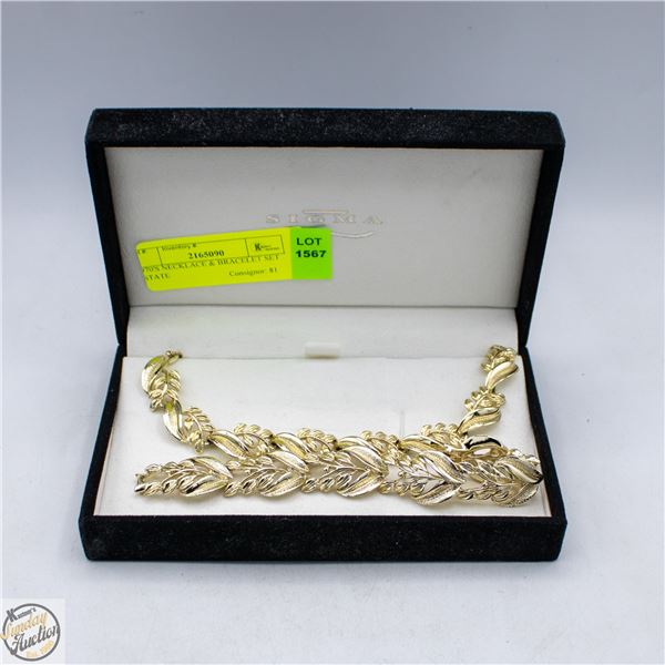 1970'S NECKLACE & BRACELET SET ESTATE