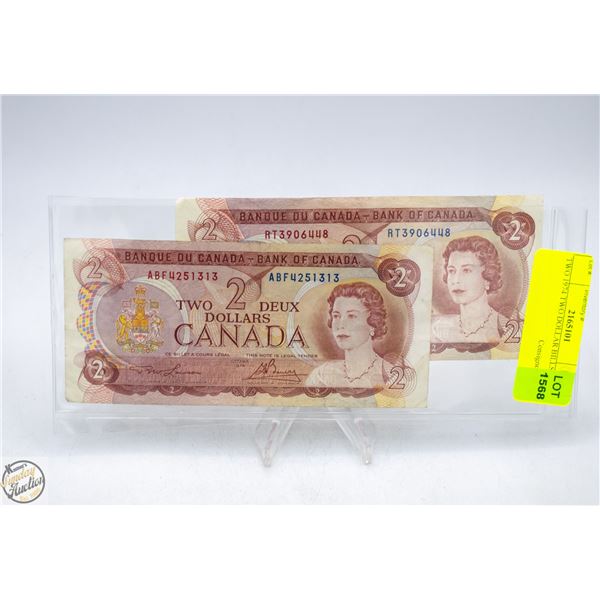 TWO 1974 TWO DOLLAR BILLS