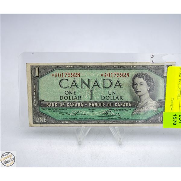 1954 ONE DOLLAR BILL