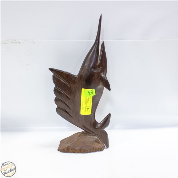 10.5" CARVED WOOD SWORD FISH