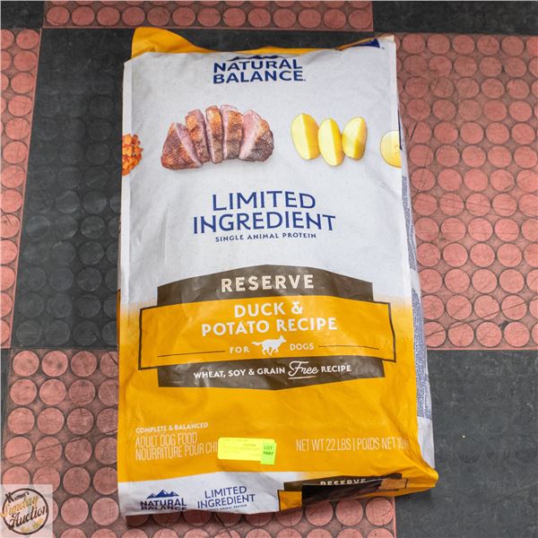 22 LB NATURAL BALANCE ADULT DOG FOOD