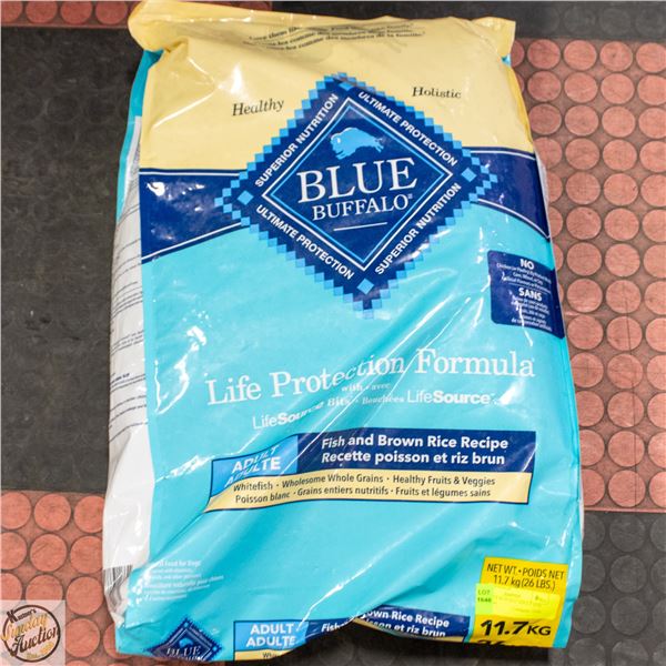 26LB BLUE BUFFALO ADULT DOG FOOD FISH