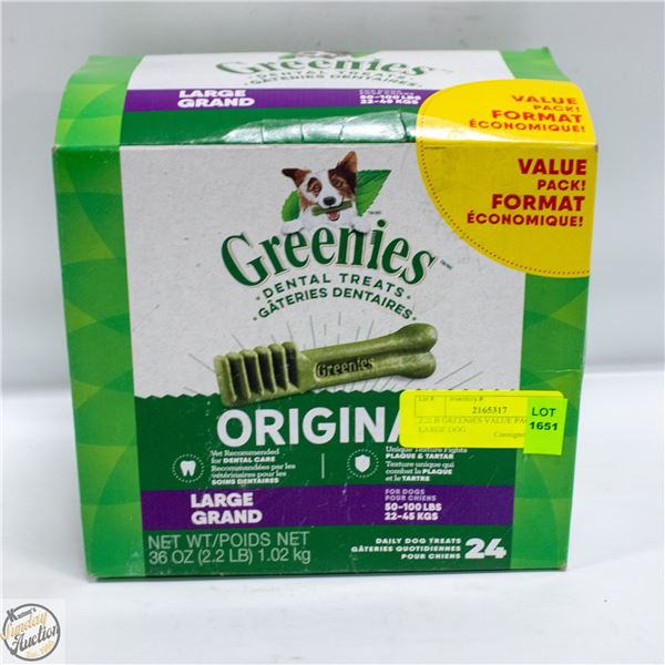 2.2LB GREENIES VALUE PACK LARGE DOG