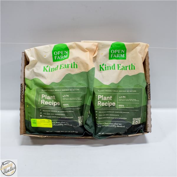 2 X 3.5LB OPEN FARM ADULT DOG FOOD KIND EARTH