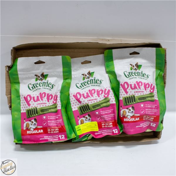 3X340G GREENIES PUPPY REGULAR DOG DENTAL