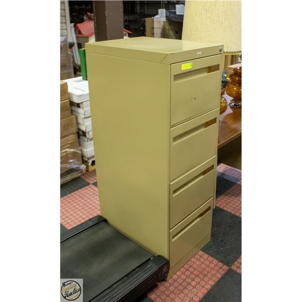 VINTAGE FILE CABINET WITH 4 DRAWERS 52"X19"X24"