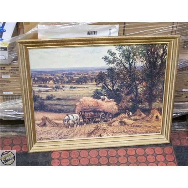 FRAMED FARM ART 18.5" X 22.5"