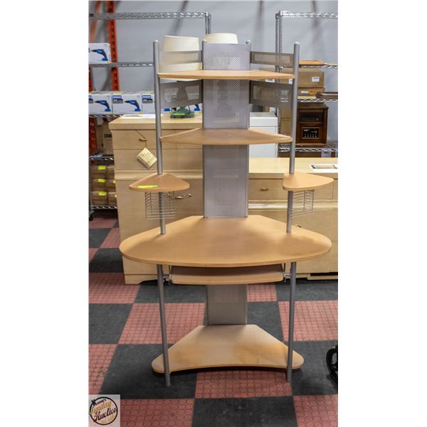 SMALL CORNER OFFICE DESK W/SLIDE OUT