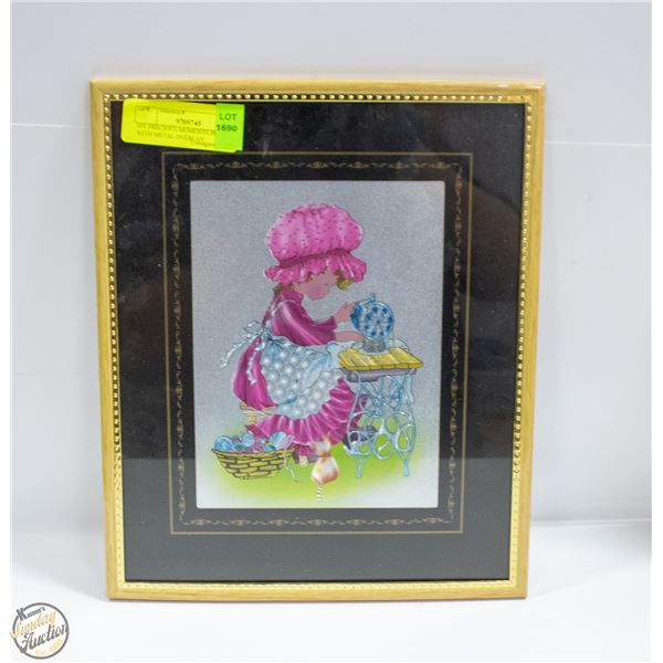 MY PRECIOUS MOMENTS PRINT WITH METAL OVERLAY