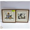 Image 1 : 2 VINTAGE FRAMED KIDS CROSSTICH ART