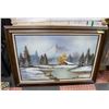 Image 1 : VINTAGE FRAMED WINTER MOUNTIAN