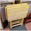 Image 1 : LOT OF 3 WOOD FOLDING TABLES