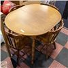 Image 1 : BROWN VINTAGE DINING ROOM TABLE WITH 4 CHAIRS