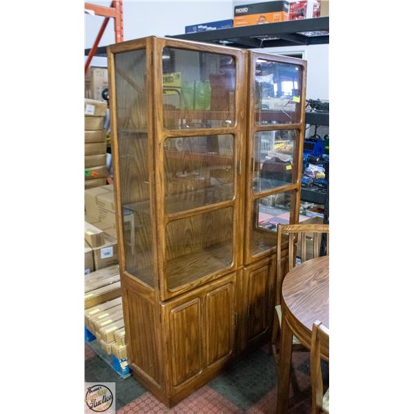 ESTATE WOOD+GLASS 1PC CURIO CHINA CABINET