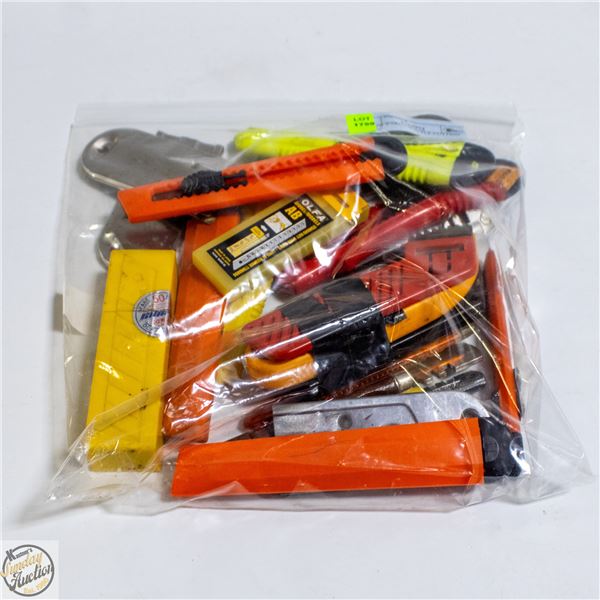 LOT OF VARIOUS STYLE CUTTING TOOLS
