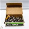 Image 1 : LOT OF VARIOUS SIZE KEY RINGS IN BOX