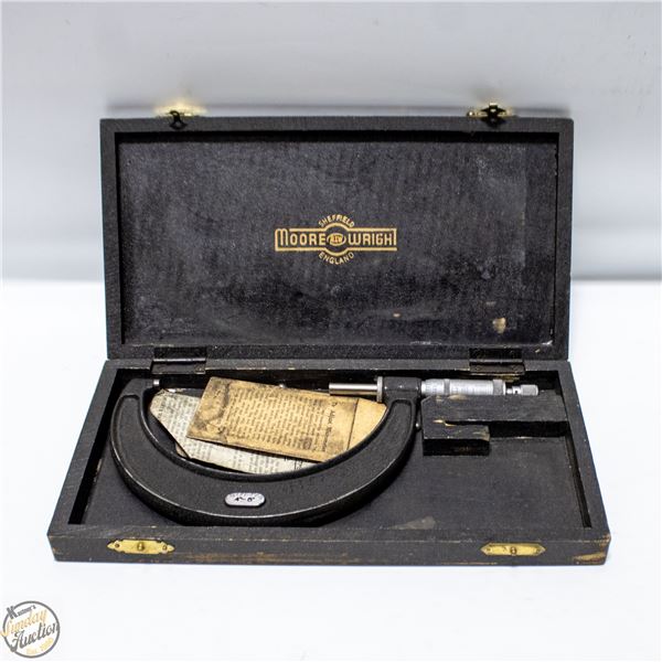 VINTAGE MOORE WRIGHT SHEFFIELD ENGLAND MICROMETER