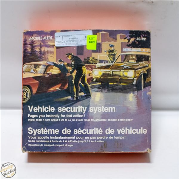 VINTAGE VEHICLE SECURITY SYSTEM MOBILE ALERT