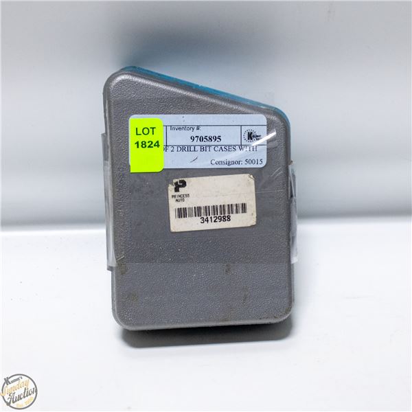 LOT OF 2 DRILL BIT CASES WITH BITS